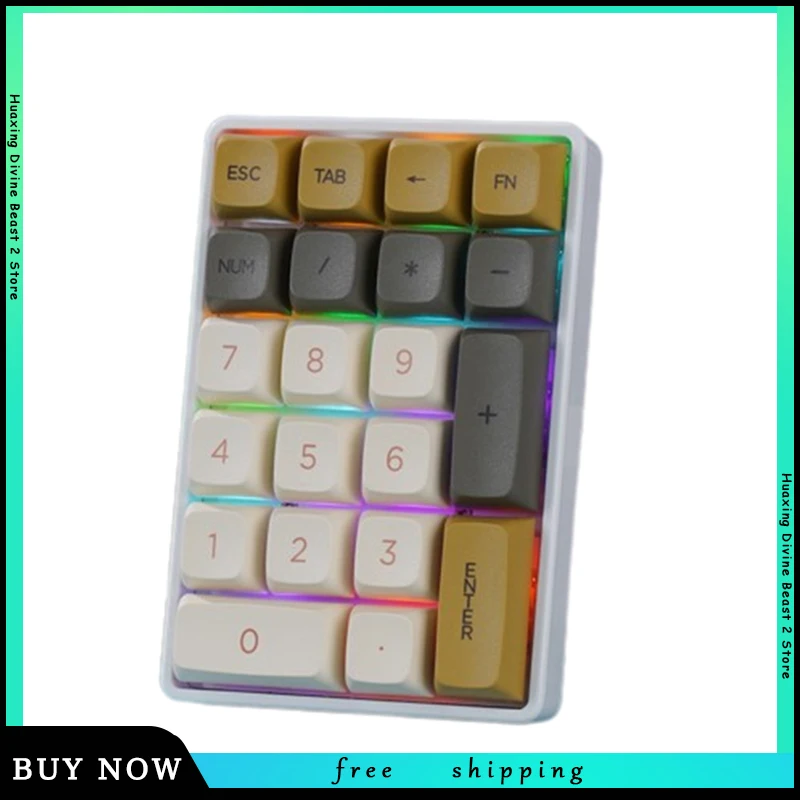 

Mini Numpad 21key Mechanical Keyboard Blue Swich Usb External Keypad Notebook Special For Cashier Financial Accounting Keyboard