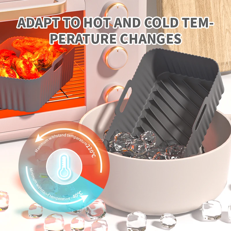 Air fryer silicone air fryer oven baking silicone tray reusable air fryer pot bottom mold pizza fried chicken tool