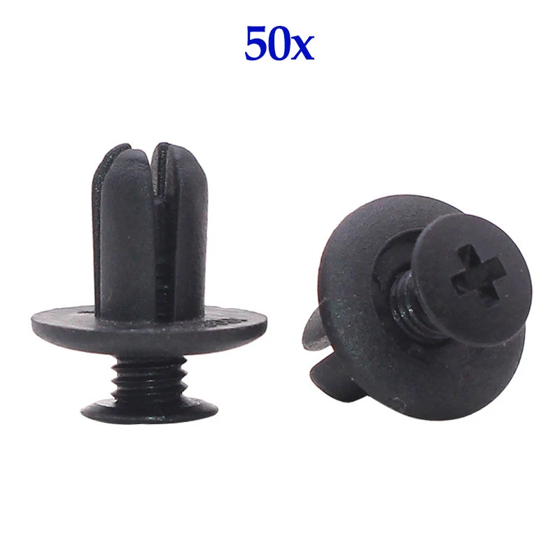 50個8ミリメートル穴プラスチックリベットスナップカーファスナークリップkiaヒュンダイマツダ車のフェンダーライナーバンパートリムリテーナプッシュピン オートファスナー クリップ Aliexpress