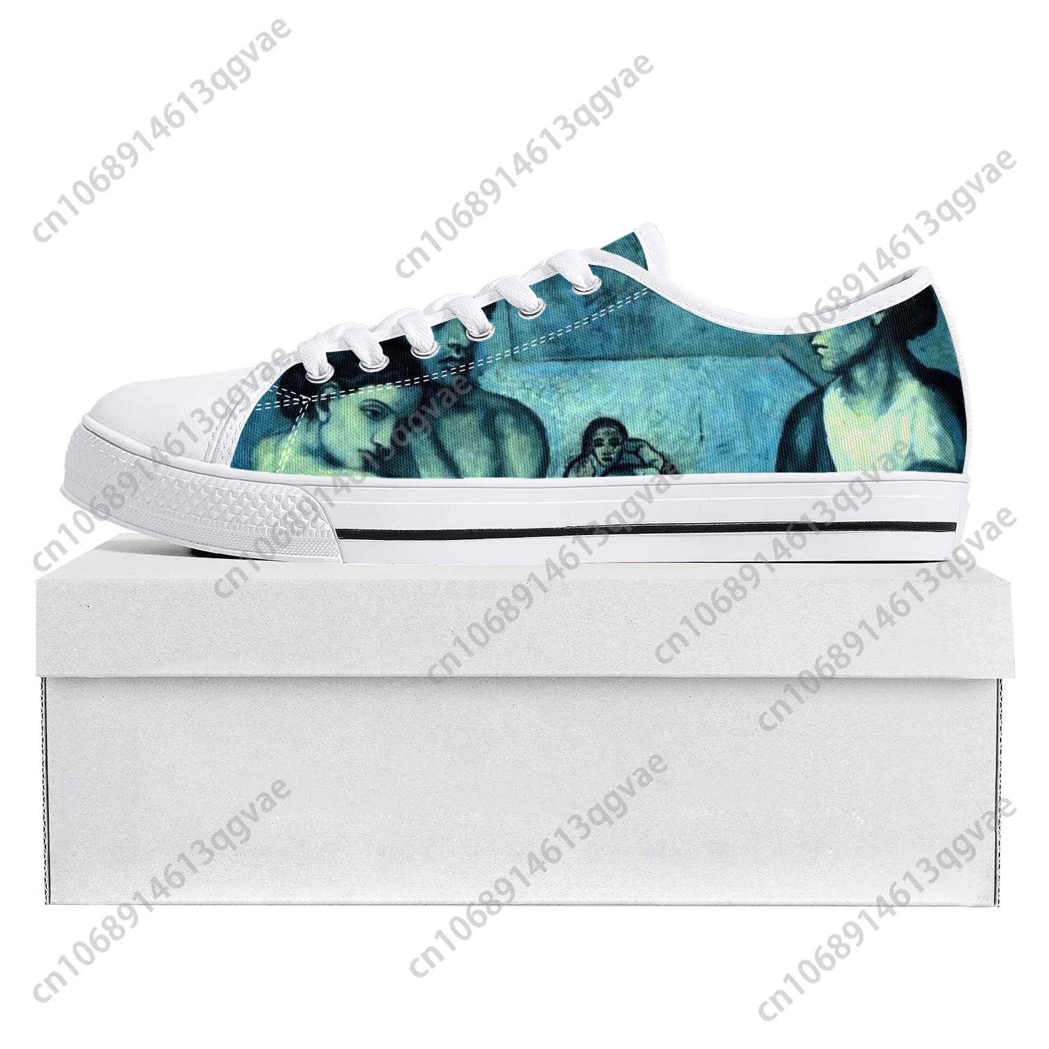 Picasso Famous Oil Painting Life Low Top High Quality Sports Shoes Men Ladies Teenagers Canvas Shoes Couple Custom Shoes