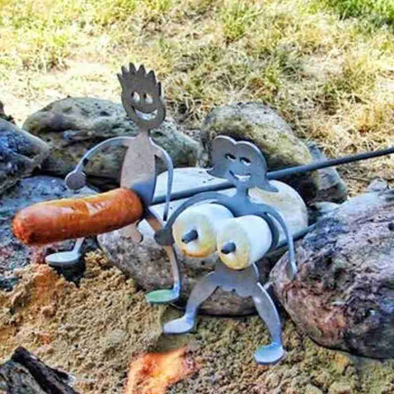 Hot Dog and Marshmallow Roasters Funny Women Men Shape Bonfire Grill