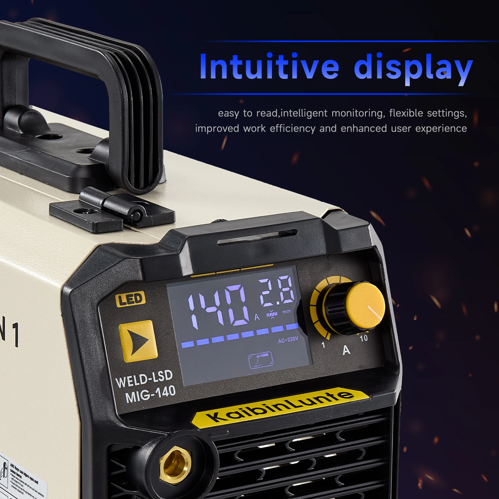 KaibinLunte 140Amp MIG Welder Gasless 110V/220V Dual Voltage  Flux Core MIG /TIG/MMA 3 in 1 Welding Machine 2