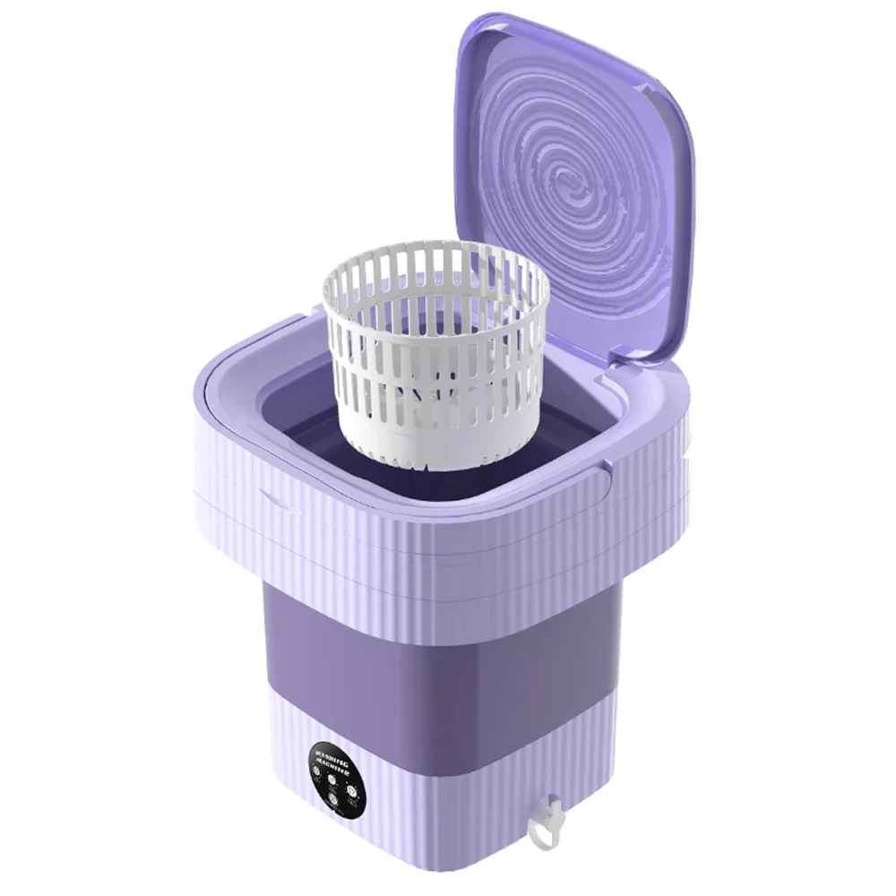 Mini Washing Machine 13L Portable Mini Washe Machine With Drain Basket Ultrasonic Big Capacity Folding Washing For Apartment Travel Underwearr UK AU