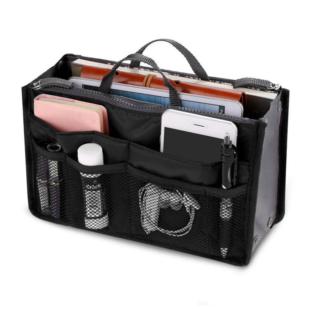 Organizer Insert Bag Folding Storage Bags Handbag Travel Insert Felt Organizer Purse 2022 Fashion Tote Cosmetic Bags Bathroom