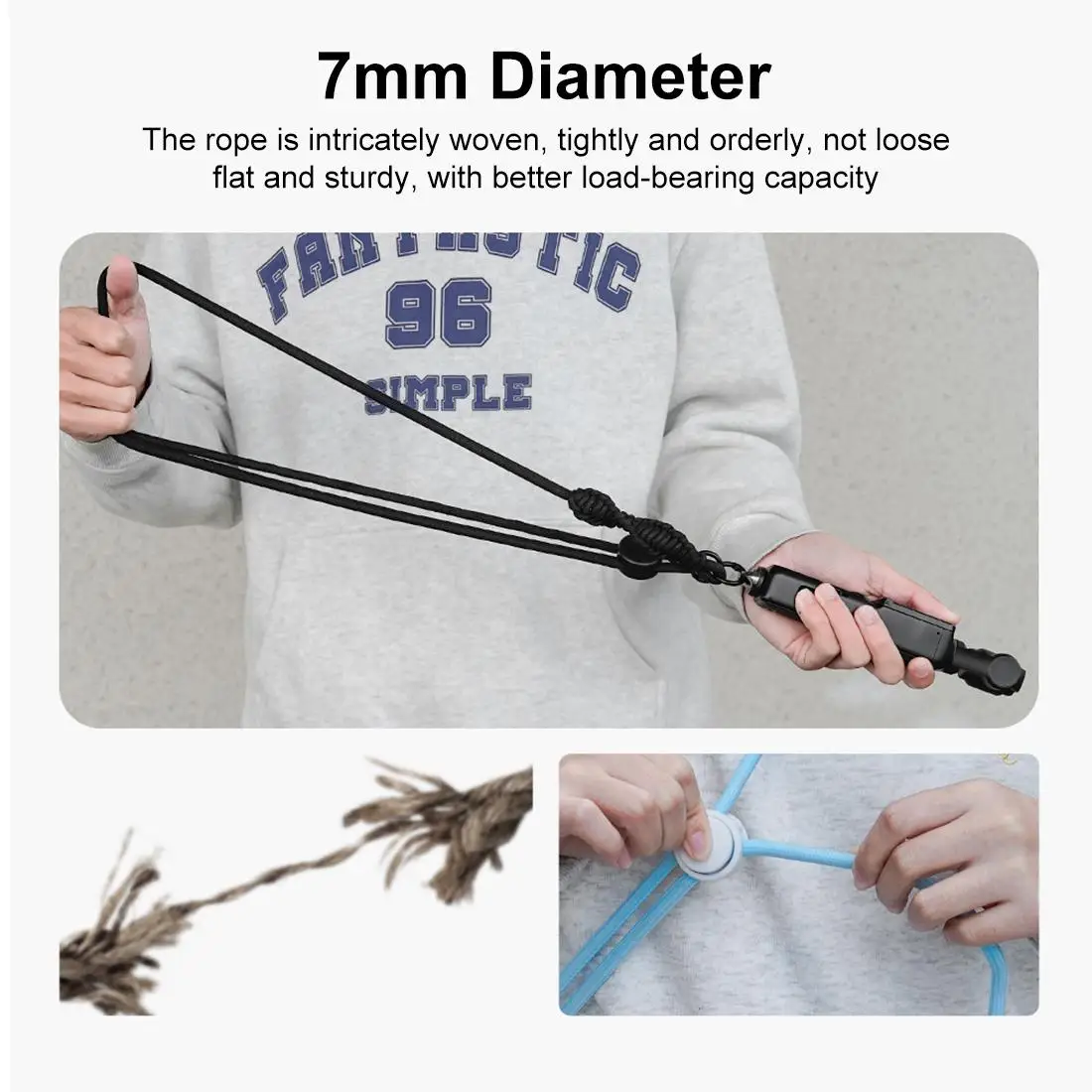 PULUZ Sports Camera Lanyard Long Adjustable Anti-lost Rope for DJI OSMO Pocket 3 / Insta360 X5