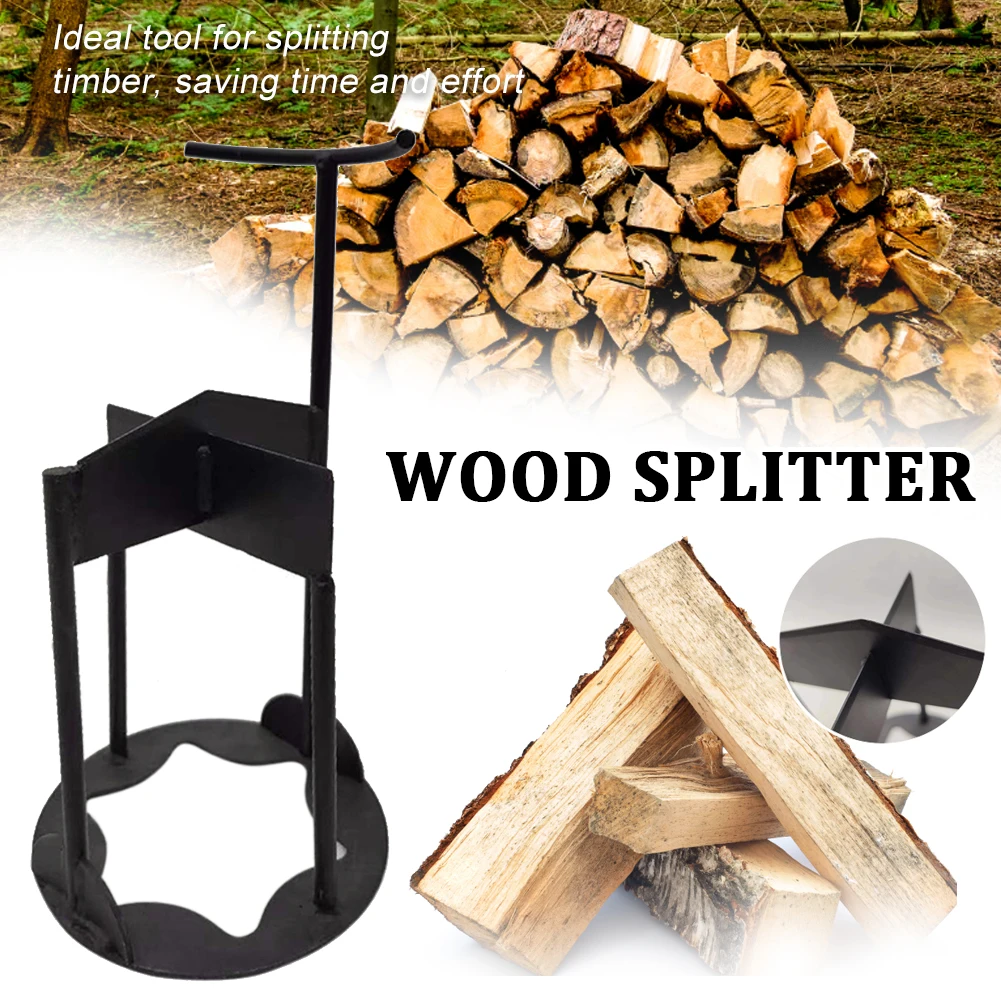 

1pcs Firewood Kindling Splitter Steel Manual Log Splitter with High Carbon Steel Cutter Head Portable Wood Chopper Firewood Log