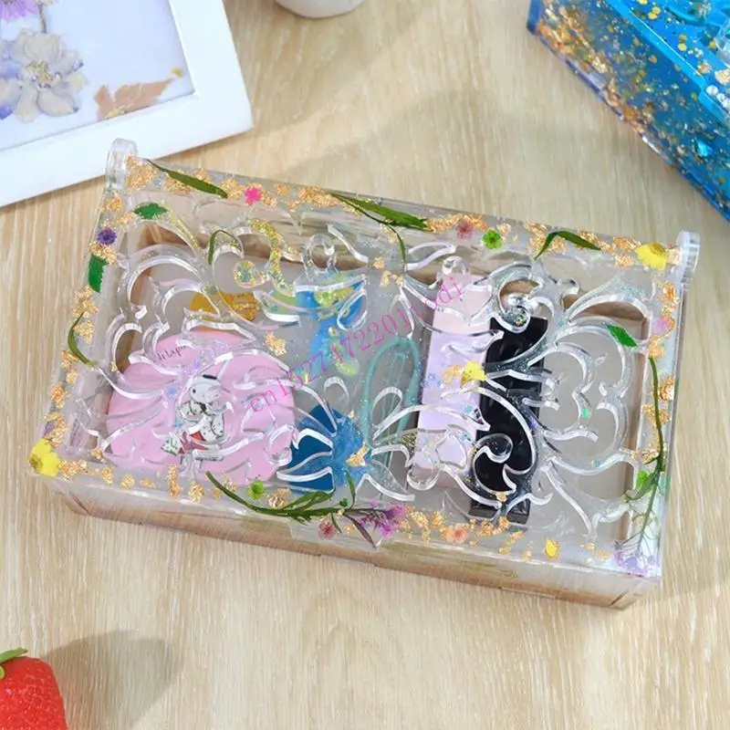 스토리지 박스 에폭시 수지 금형 쥬얼리 홀더 케이스 실리콘 금형 DIY 공예 홈 장식 주조 도구 M76B