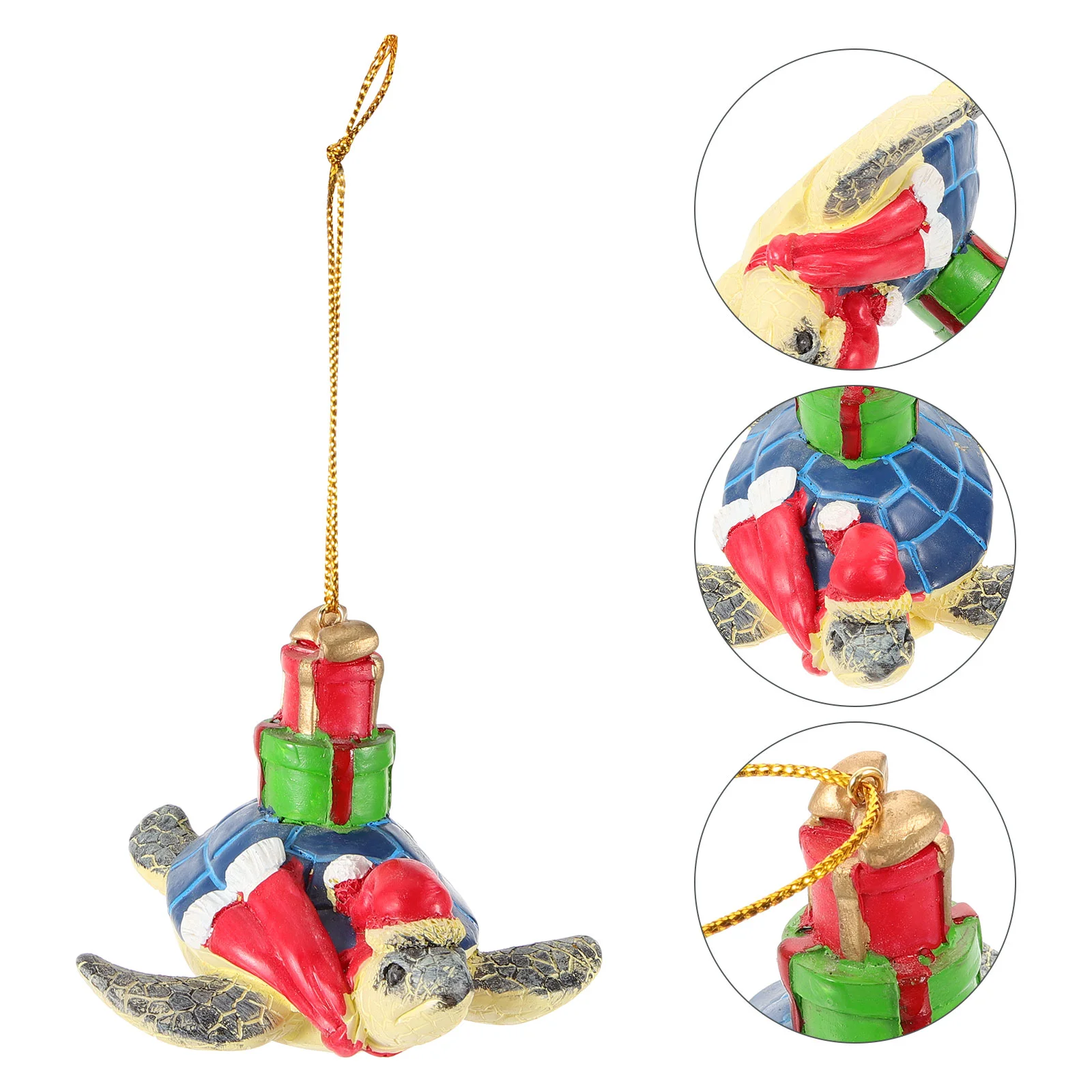 

Christmas Gift Turtle Hanging Ornament Xmas Decorations Sea ​​turtle Macrame Ornaments for Tree Home Resin Nativity