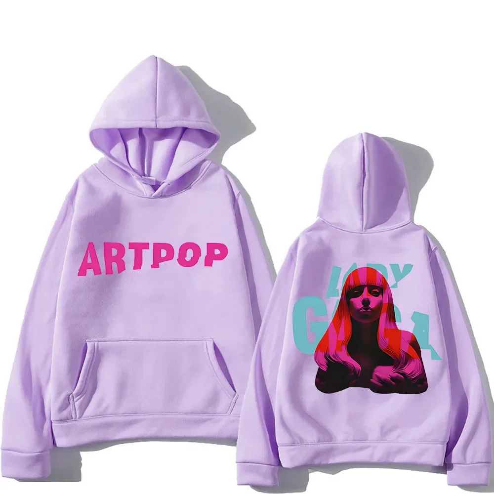 Lady Gaga Hoodie Double-sided Printing Comfortable Aesthetic Sweatshirts With Hooded Gothic Clothing Moletom Hip Hop Pullovers 4