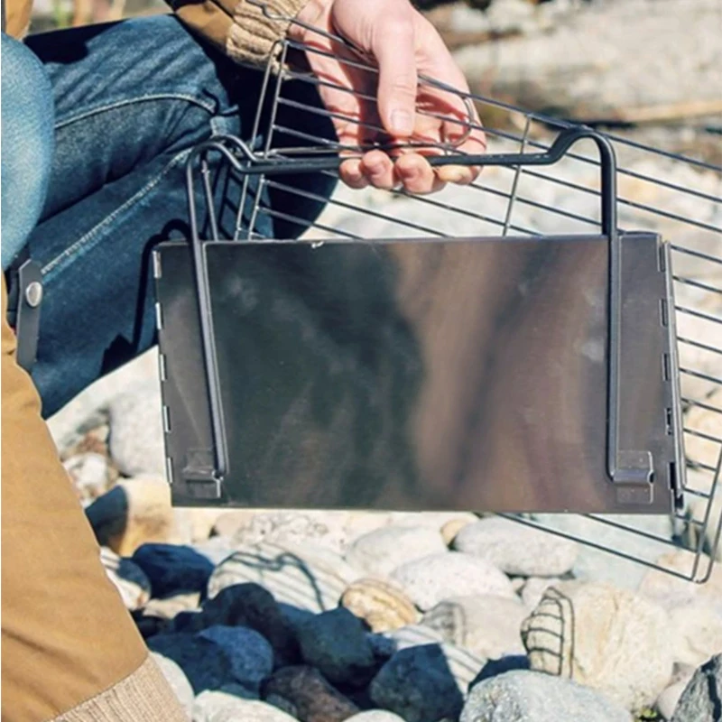 Portable Folding BBQ Grill Multifunction Camping Barbecue Grill Stove Rack Net Firewood Stove Stainless Steel BBQ Charcoal barbecue charcoal stove,barbecue stove,barbecue grill
