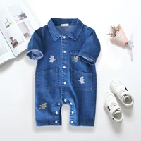 IENENS bébé barboteuses nouveau-né combinaisons vêtements Denim une pièce 0-18 mois garçon fille doux costumes enfants vêtements 6