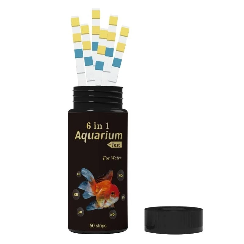 Aquarium Test Strips 50/100Pcs Aquarium Testing Strips for Freshwater Saltwater Pond 6/7-in-1 Test Strips for Fish Testing PH Nitrites Alkalinity