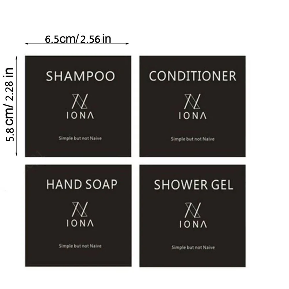 Bathroom Labels Sticker Set 3/4/6pcs Waterproof Soap Dispenser Stickers Bottle Label Farmhouse Bathroom Kitchen Hand Soap Shampoo Lotion Conditioner Labels