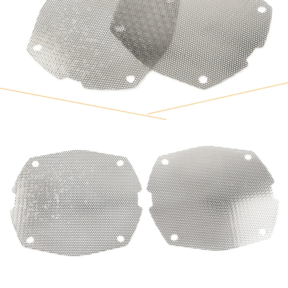 

Chrome Motorcycle Front Fairing Mesh Speaker Grilles CNC Aluminum Grill For Harley Dresser FLH FLHT FLHX Electra Glide
