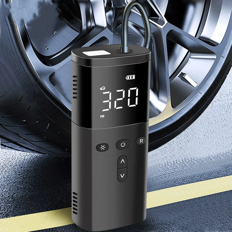 

Mini Portable Car Wireless Inflator Electric Tyre Inflator With LED Light For Motorcycle Bicycle Ball Air Compressor Emergency