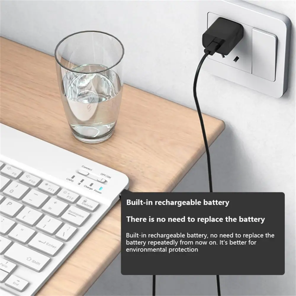 1PCS Magnetic Keyboard 7/10inch Wireless For Android Ios For Mobile Phone Ipad Rainbow Backlit Tablet Android Ios Windows