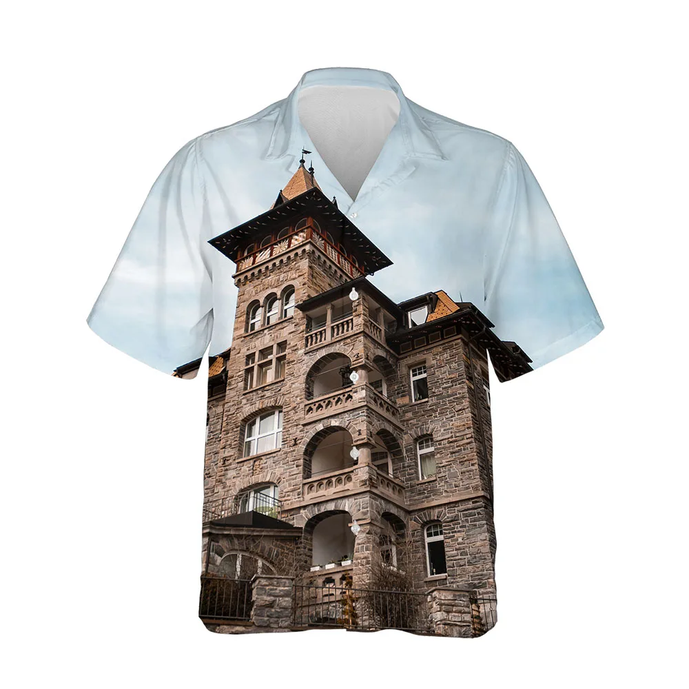 Jumeast New 3D Printed Gothic Men's Summer Short Sleeve Fashion Shirts Streetwear Hawaiian Comfortable Men Casual Shirts Jackets
