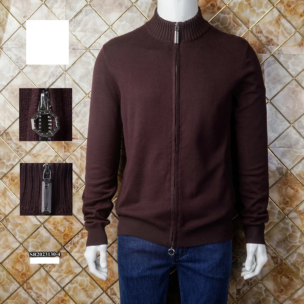 

BILLIONAIRE SIJITONGDA Sweater Cashmer Cardigan Coat men's 2024 Autumn winter Good quality zipper warm casual big size M-4XL