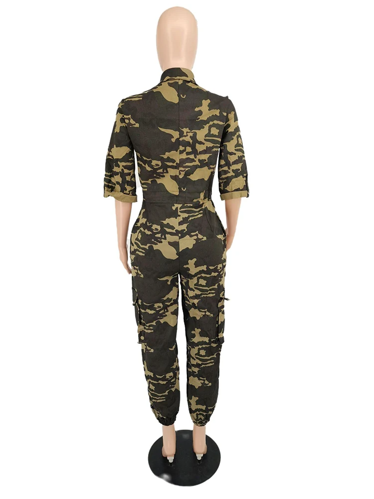 roupa para mulher mais tamanho streetwear uma peça outfit camuflagem macacões macacão feminino jeans atacado dropshipping granel