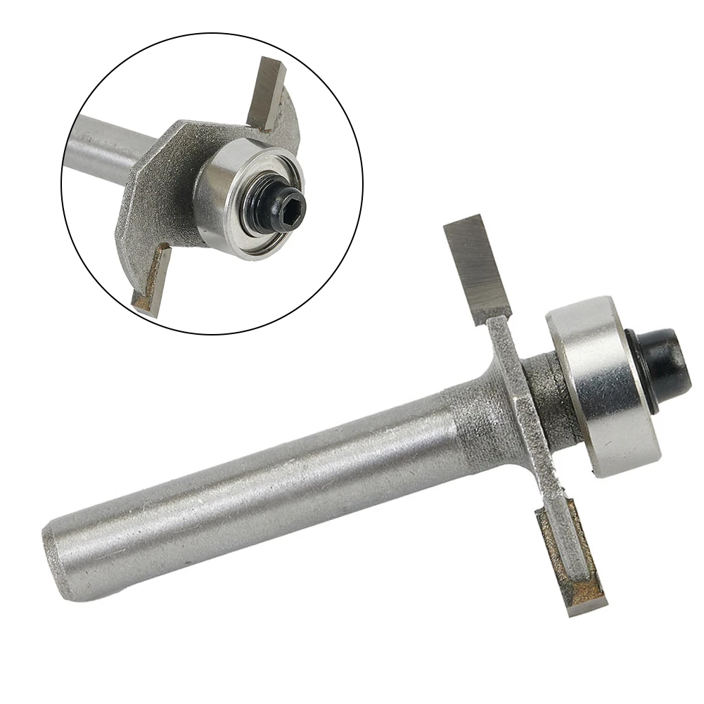 

T Slot Router Bit 6.35MM 1/4\" Shank Milling Cutter "T" Type Biscuit Joint Slot Cutter Jointing/Slotting Router Bit Cutter