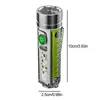 USB C Rechargeable LED Flashlight LED MINI Keychain Light with Tail Magnet Uv Light Multifunction Portable Torch Camping Lights 5