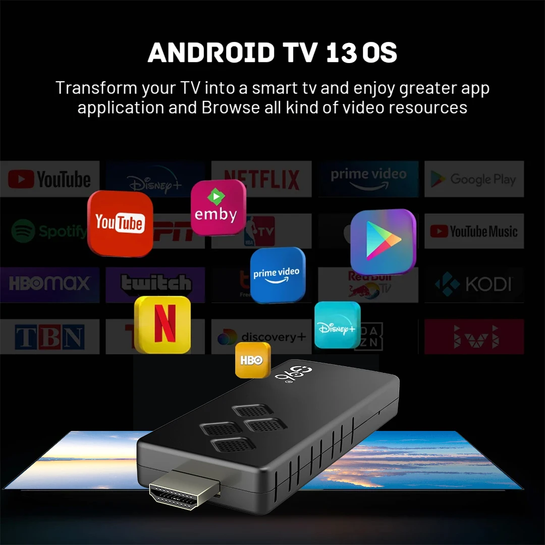 Android13 Smart TV Stick Netflix IATV 4K HDR10+ Google Assistant Dual 2.4G5GWifi Youtube MultiLanguage Streaming Media player Q2 tv stick