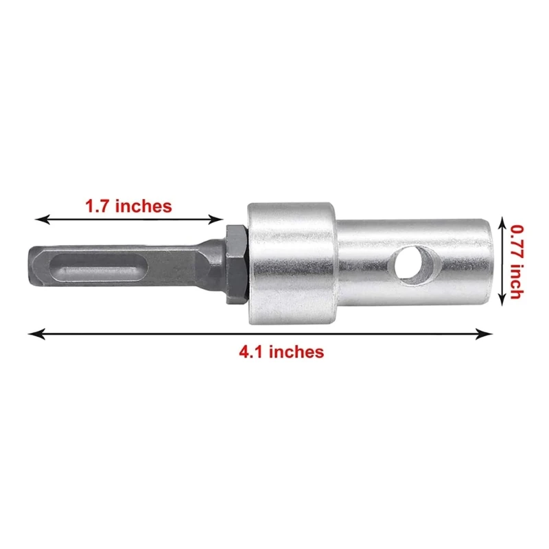 SDS-Plus to 1/2In Thread Garden Auger Drill Adapter Keyless Drill Chuck Adapter 5