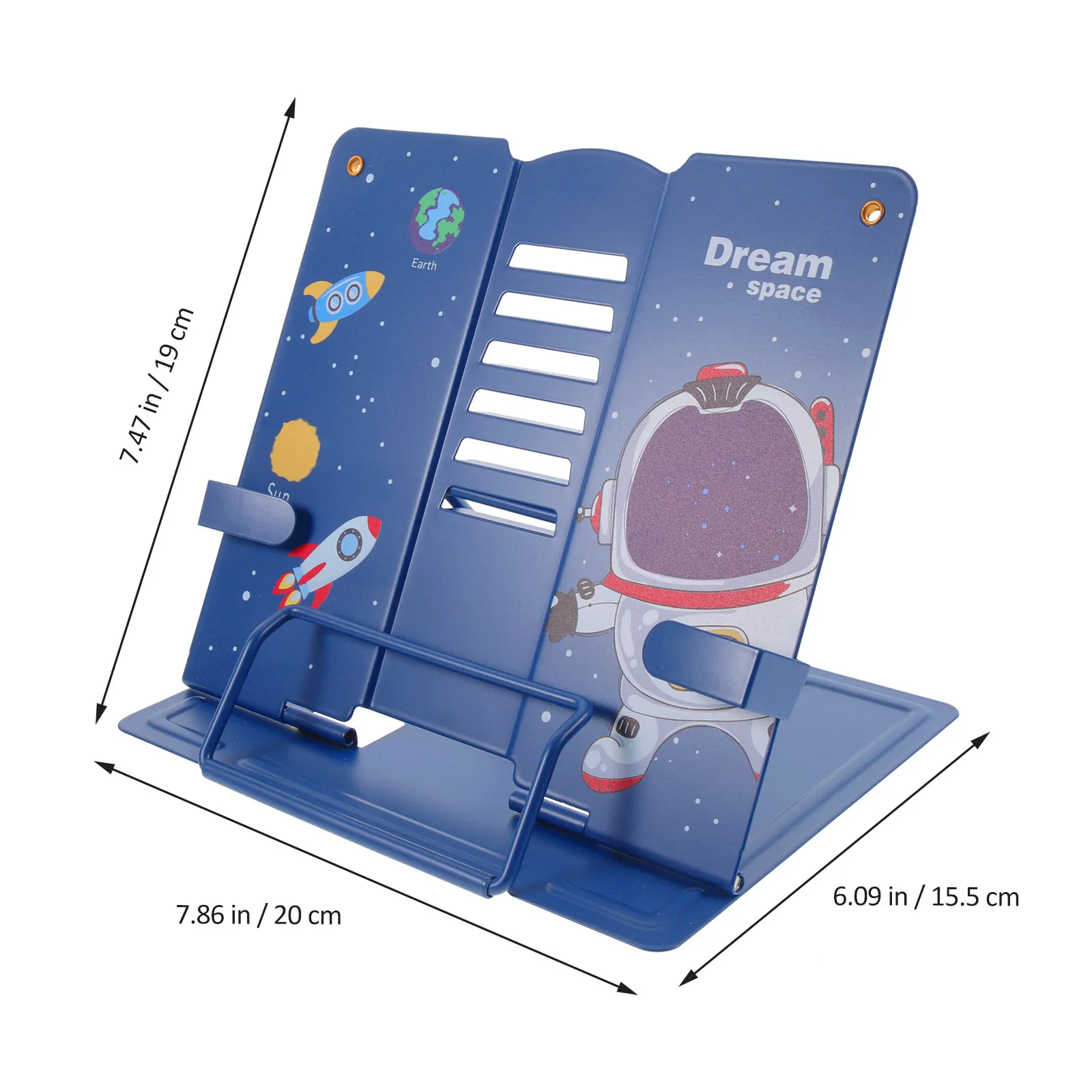 독서용 금속 책꽂이, 접이식 데스크탑 홀더, 학생용 독서대, 휴대용 조절식 책꽂이 (가정 및 사무실용)