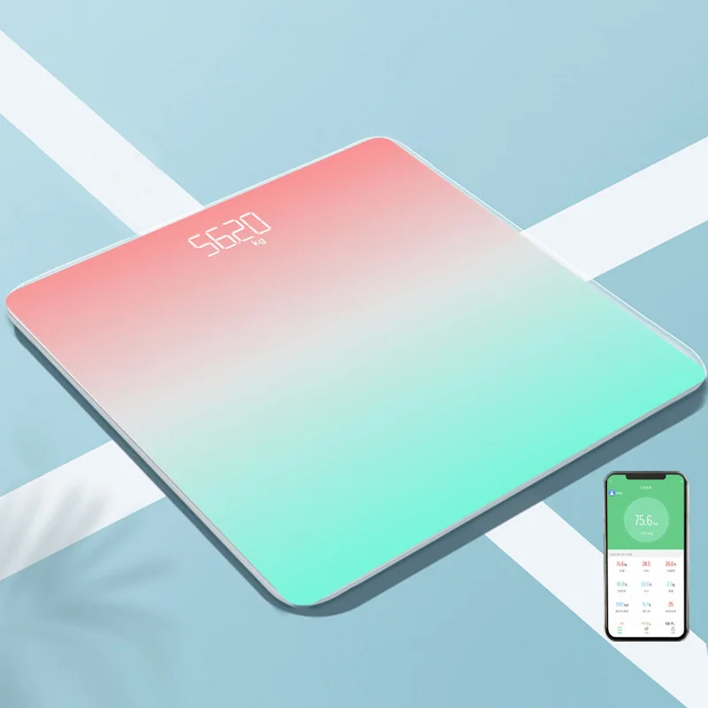 Household intelligent gradient color Bluetooth body weight scale simple and healthy height electronic weight scale 5
