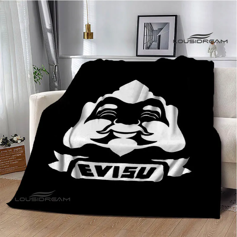 Tide Tiles E-Evisu Logo Print Coperta Coperta Calda Coperta Flangiata Coperta Morbida E Confortevole Coperta Da Viaggio Per La Casa Regalo Di Complean