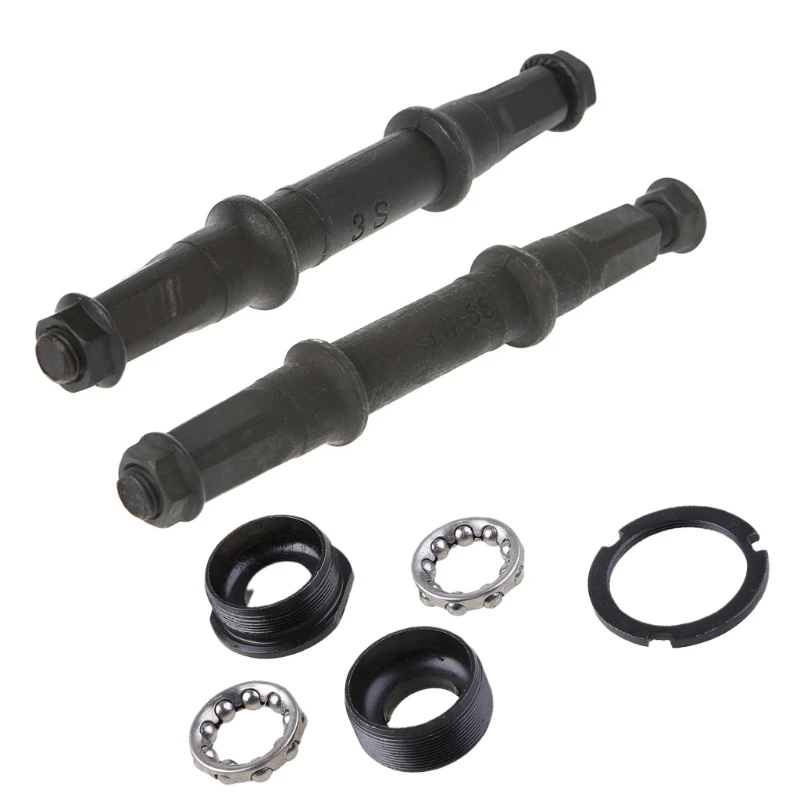

Bicycle Shaft Axie Bottom Bracket Fixed Bike Crank Square Hole Cycling Steel MTB