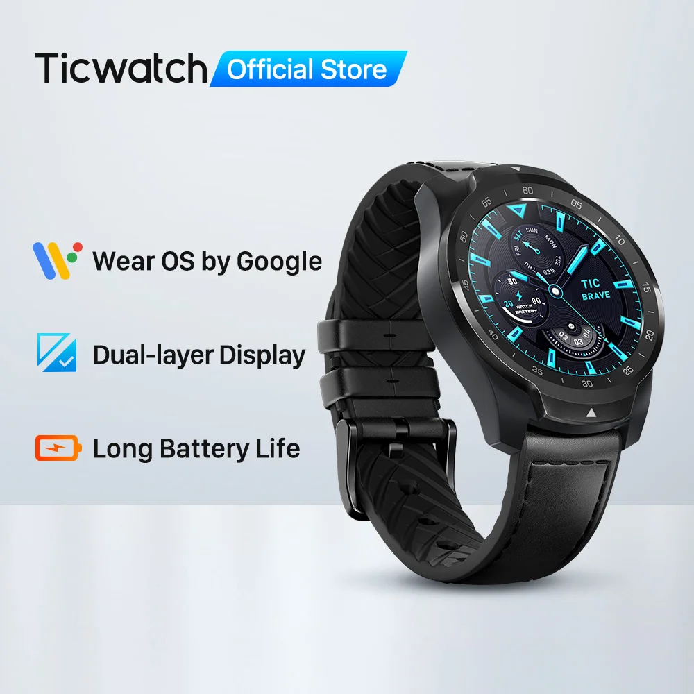 TicWatch Pro 2020 1GB RAM Smartwatch Dual Display IP68 Waterproof Watches NFC Sleep Tracking 24h Heart Rate Monitor Men's Watch|Smart Watches| - AliExpress