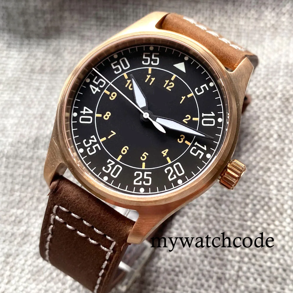 Tandorio Sapphire Crystal Cusn8 Bronze/Stainless Steel 200M Diving NH35A PT5000 39mm Automatic Men\'s Pilot Watch Luminous Dial