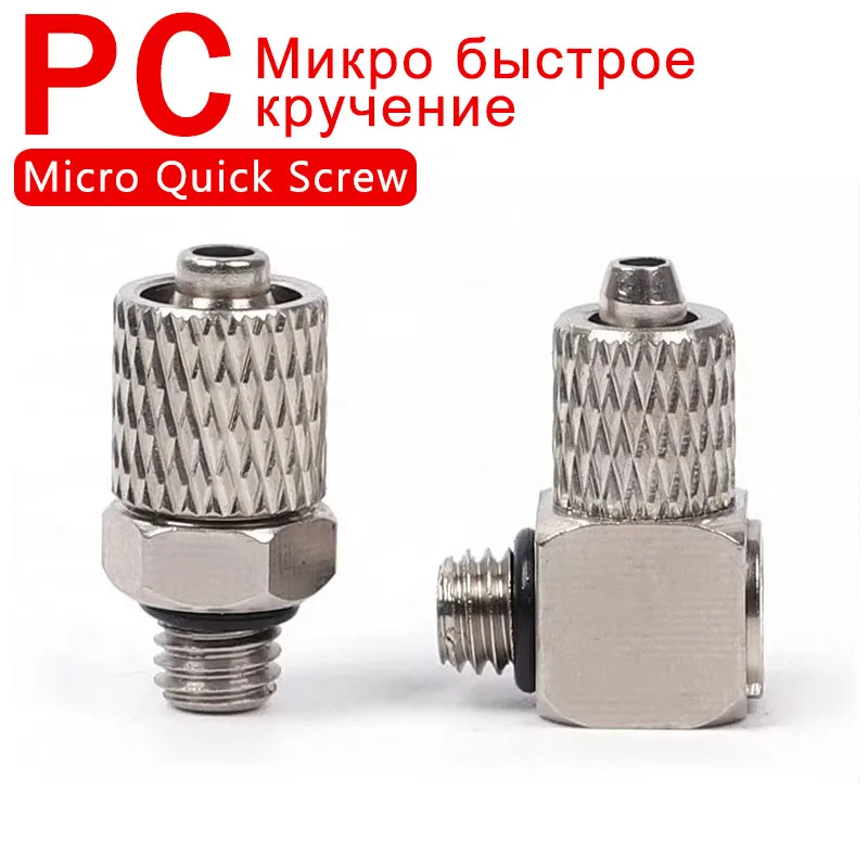 Rosca Macho Mini Conector da Tubulação Pneumática Parafuso Através do Encaixe Rápido mm mm mm Tubo de ar do od Junção de Torção Rápida m3 m4 m5 m6 10 Pcs