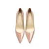 Spring new nude high heels for women, 12cm pointed light lipstick sole, professional and sexy versatile single shoes 2