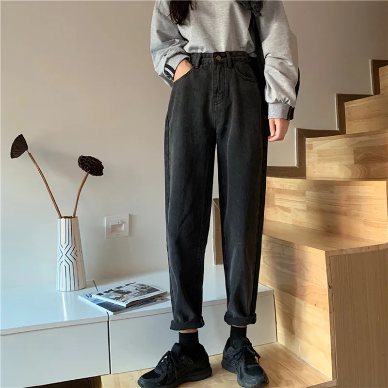 Autumn Winter Women Denim Jeans Fashion y2k Jeans High waist Straight Long Denim Pants slim loose Joker Troursers for female