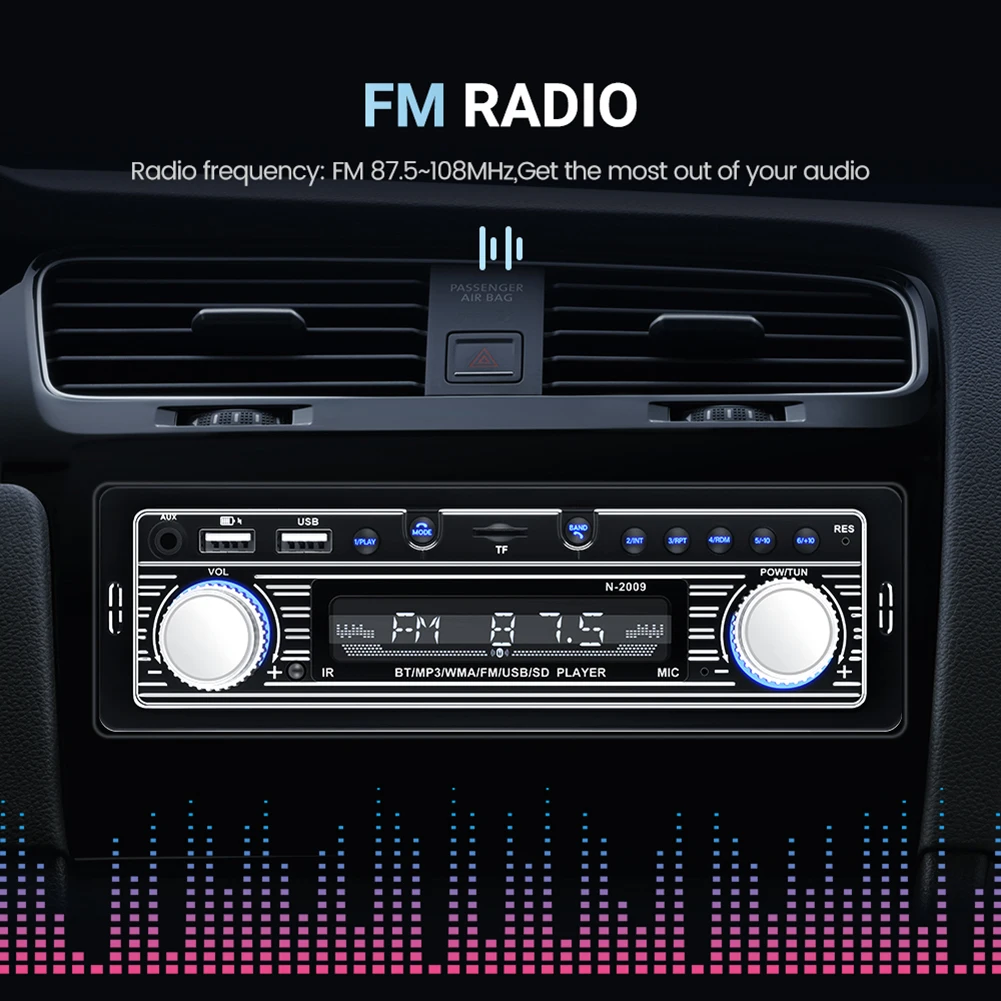 Car Radio USB AUX Car Radio Stereo MP3 Player Bluetooth-compatible with Remote Control Autoradio Electronics Accessories