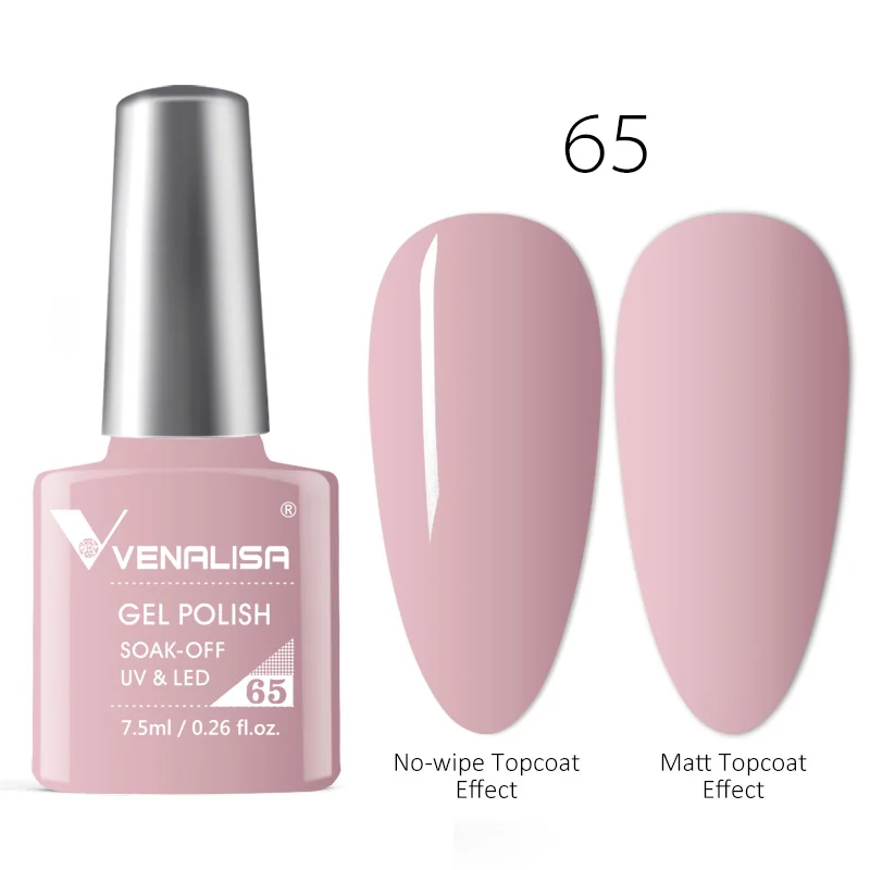 VENALISA Nagel-Gel-Nagellack, rosa Glitzer-Gel, langlebig, semi-permanent, Soak Off UV-LED-Gel-Lack, vollständige Abdeckung, Nagelgel, 7,5 ml