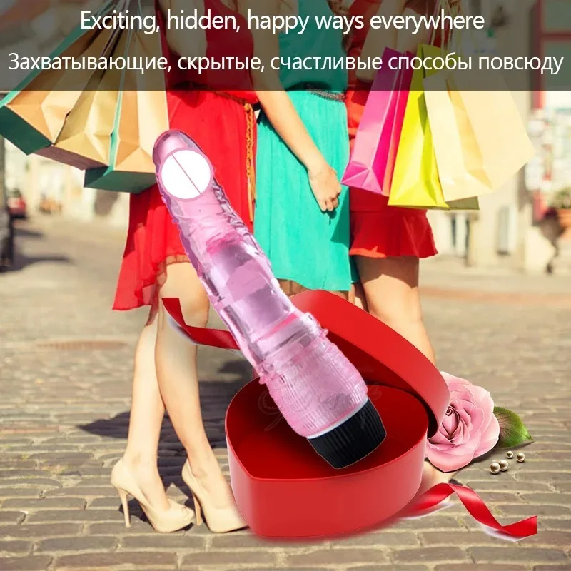 G spot Vibrator Silicone Jelly Dildo Clitoral Stimulator Massager Sex Toys for Women