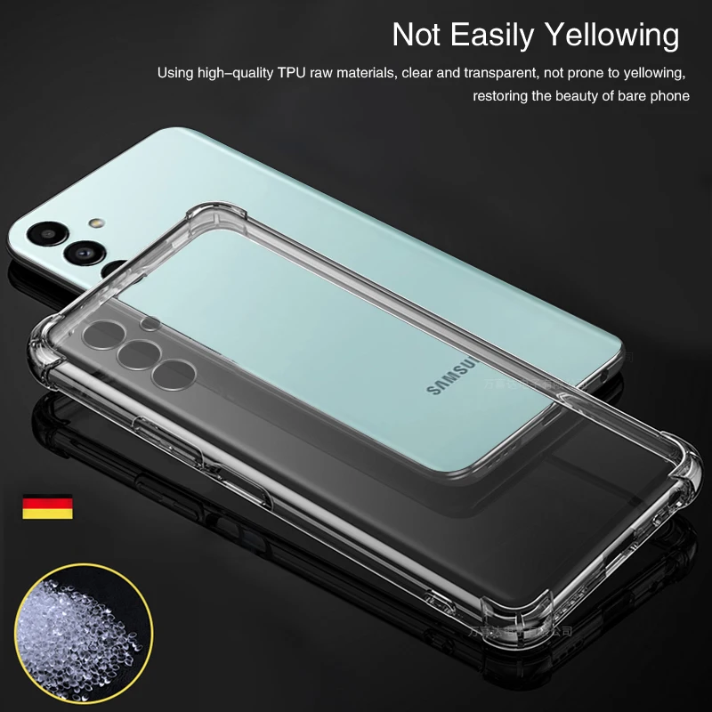 Enhanced Shockproof Clear Phone Case with Airbag Cushioning and Protective Camera Cover