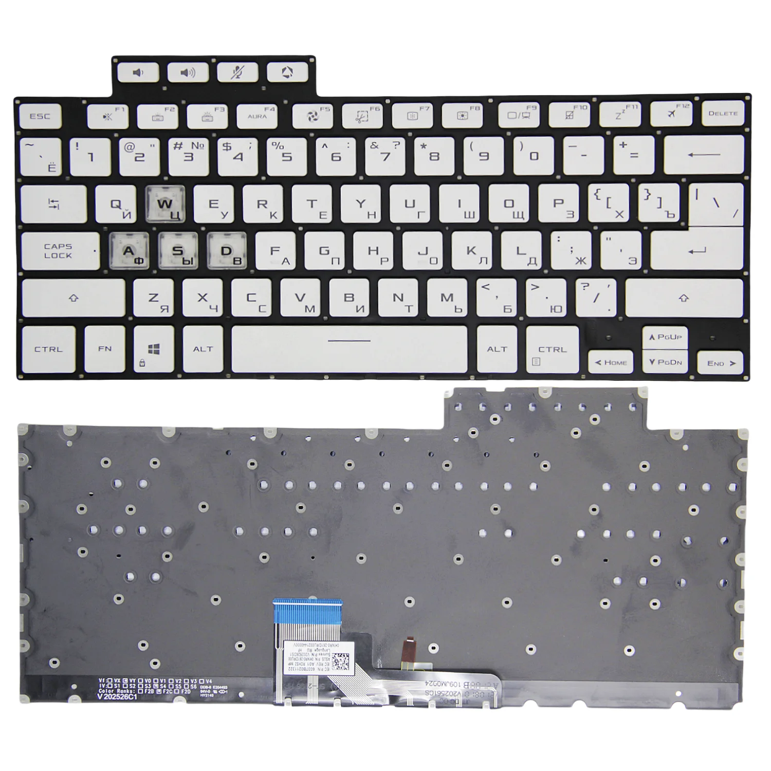Teclado Backlight da Asus Laptop Fx516 Fx516p Fx516pr Fx516pm Fa516 100 Novo - Imagem 6