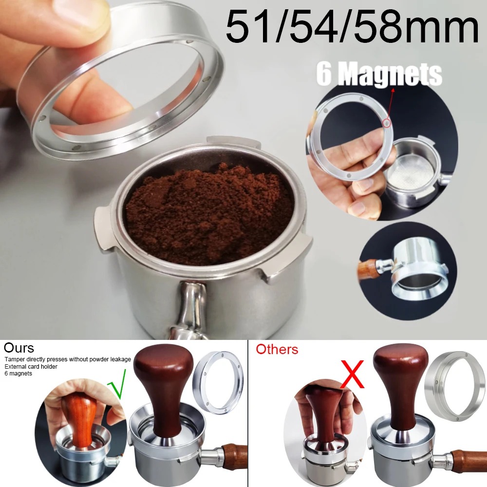 Tamper Per Caff&egrave; Espresso 51mm - In Lega Alluminio Cromato, Peso 200g, Altezza 80mm
