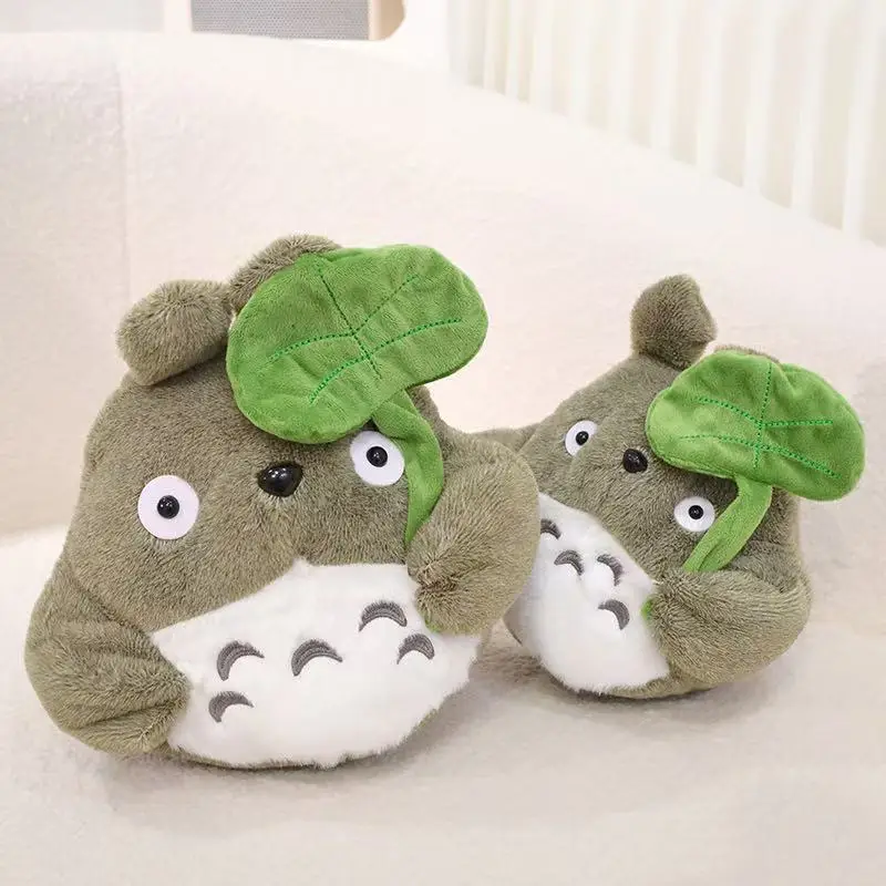 Hot 22/30cm Lovely Lotus Leaf Totoro Plush Toy Kawaii Fluffy Totoro Doll Stuffed Animal Totoro Plushies Birthday Gifts Girl Kid
