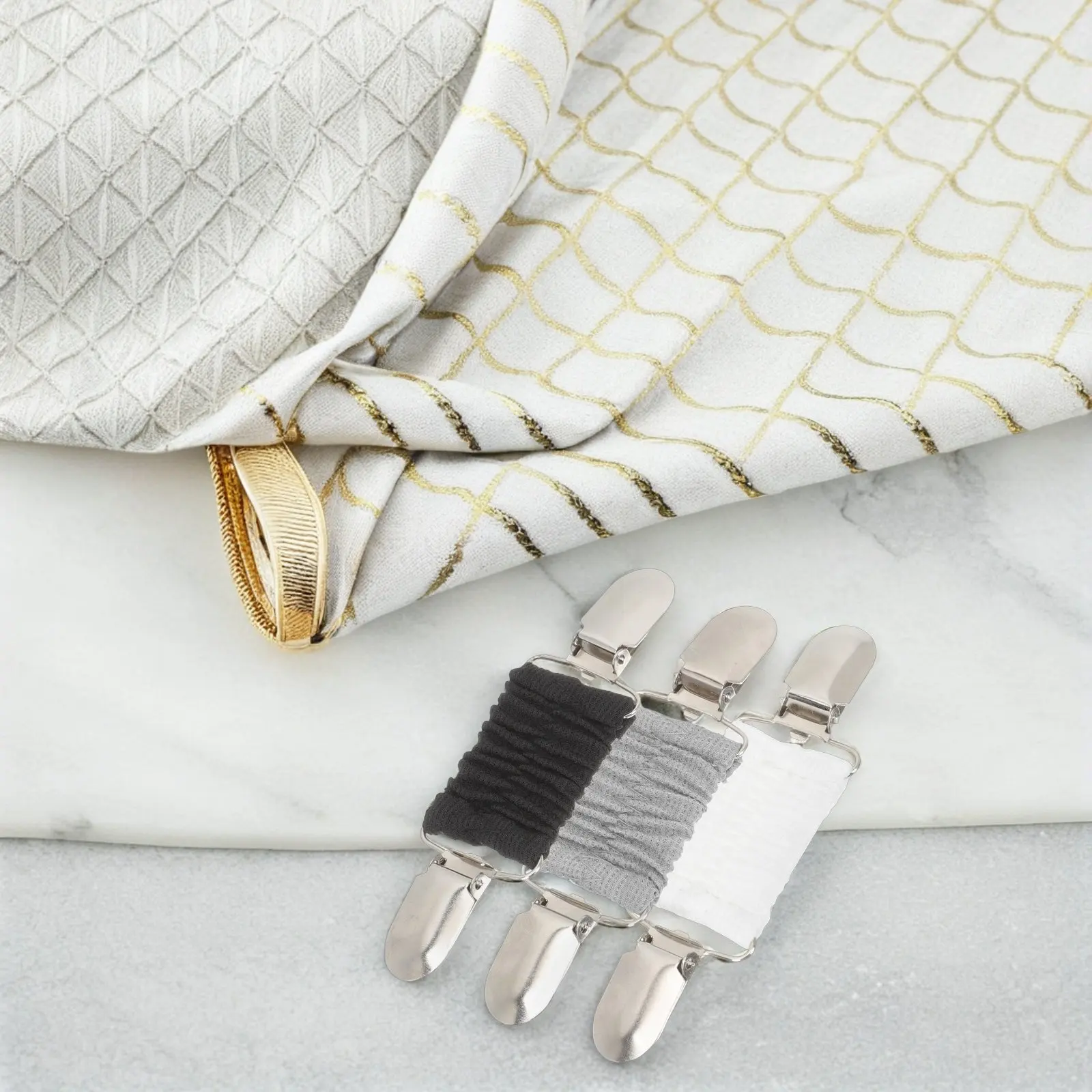 여성용 탄성 드레스 클립 6개, 허리 조절기, 가디건 잠금 장치, 숄 클립, 백 클립, 정장 드레스 피팅