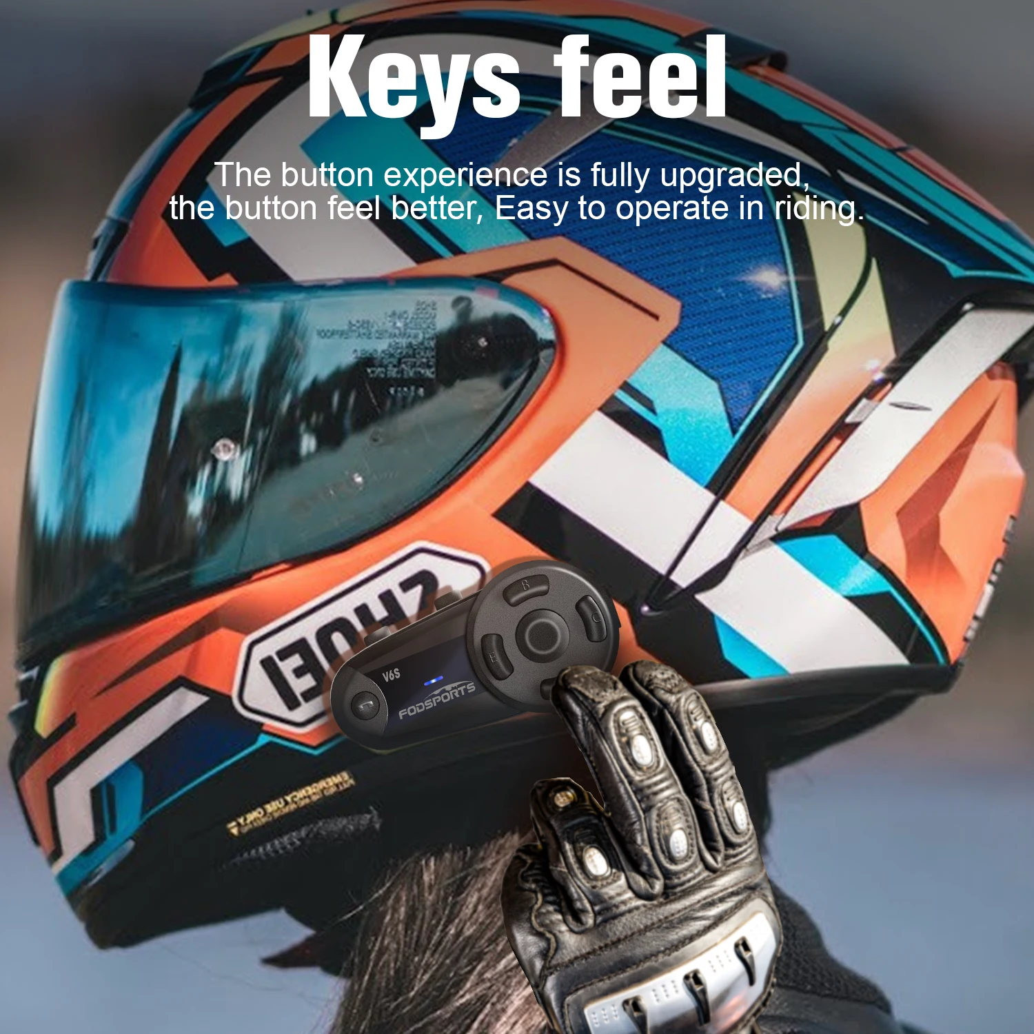 Fodsports V6 S   ¿  Bluetooth 6 ̴ Intercomunicador Moto
