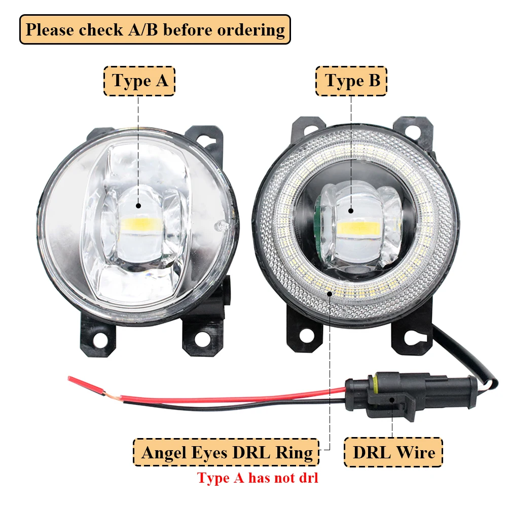Led fog 2024 angel eyes