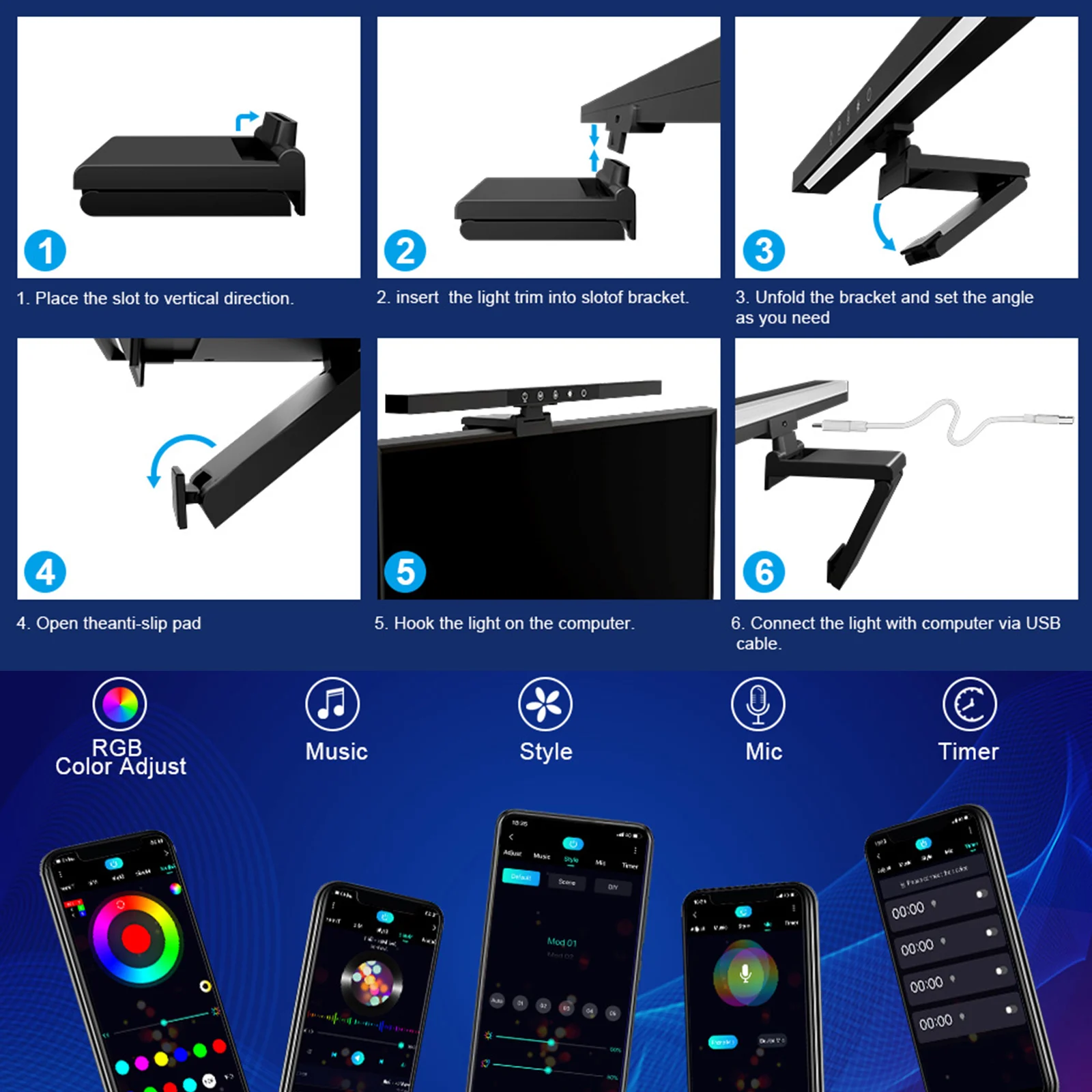 LED Ʈ   RGB ǻ ,   USB  Ʈ ,  , ̺ ǻ Ʈ ũ 