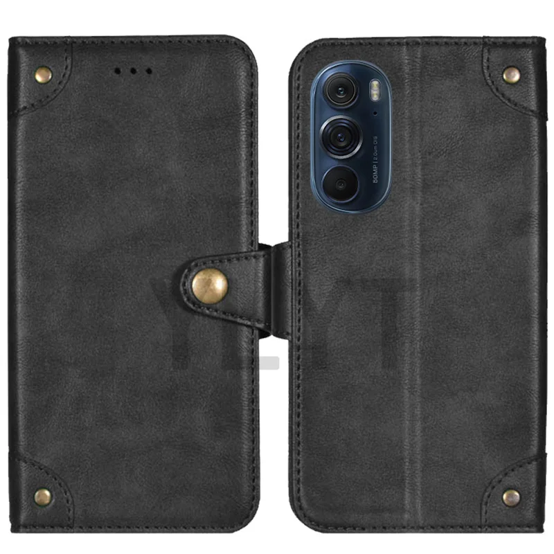iTien Premium Retro Flip Leather Wallet Phone Case - High-Quality TPU Silicone Protective Cover