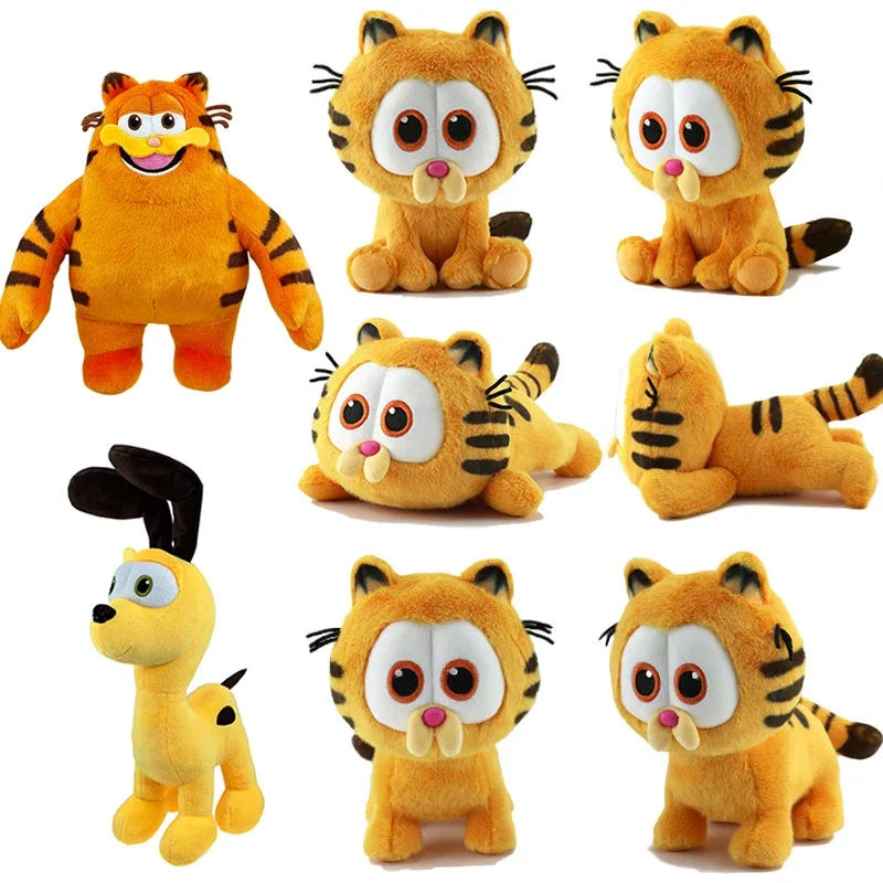 1/5pc Yellow Striped Cat Plush Toys Cute Action Figure Doll Cushion Pillow Kawaii Children's Birthday Gifts Sleeping Accompany T