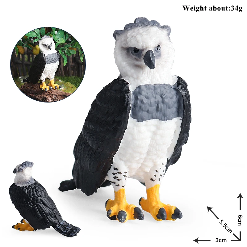 Oenux Wild Bird Animals Forest Night Owl Eagle Figurines PVC
